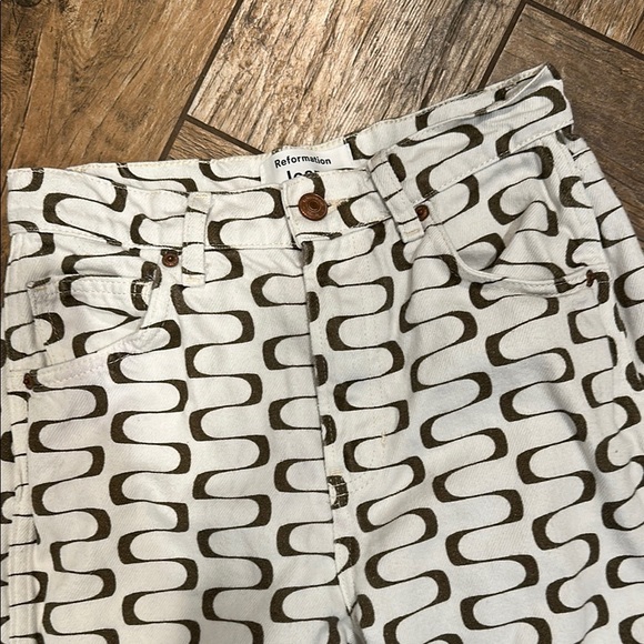 Reformation Off-White Mod Hi Rise Jeans 25 - Picture 4 of 7